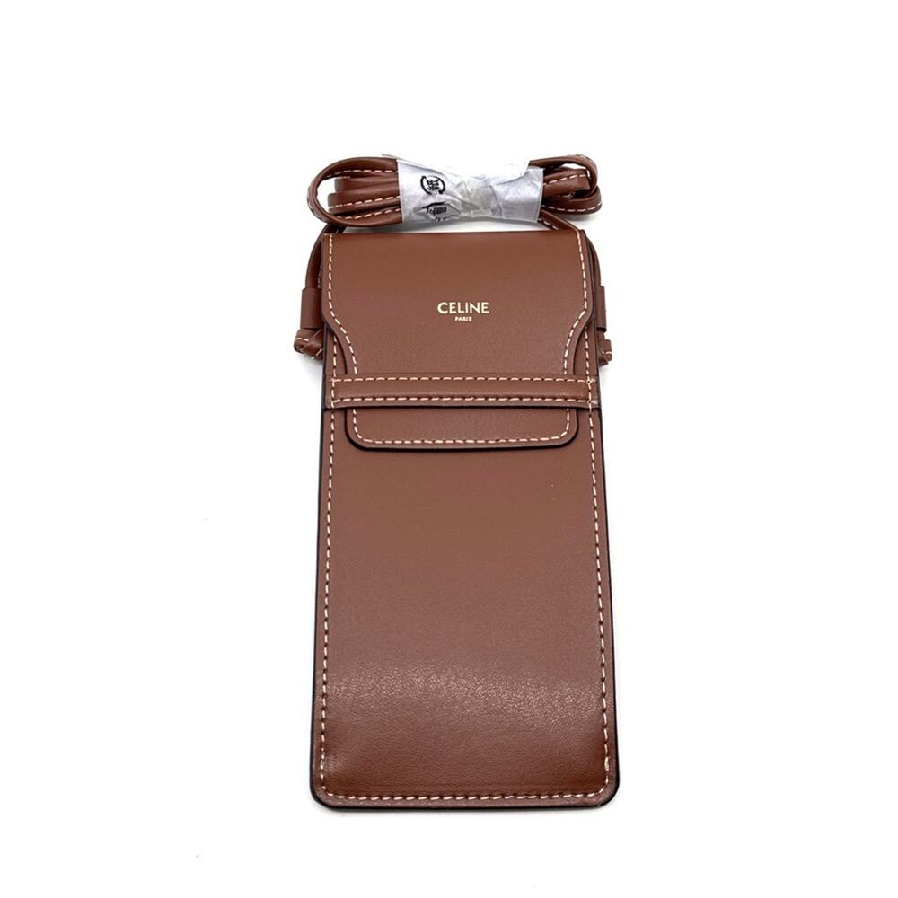 NEW!! Celine Sunglass Case Brown Leather, Box, Authentic - Picture 2 of 4